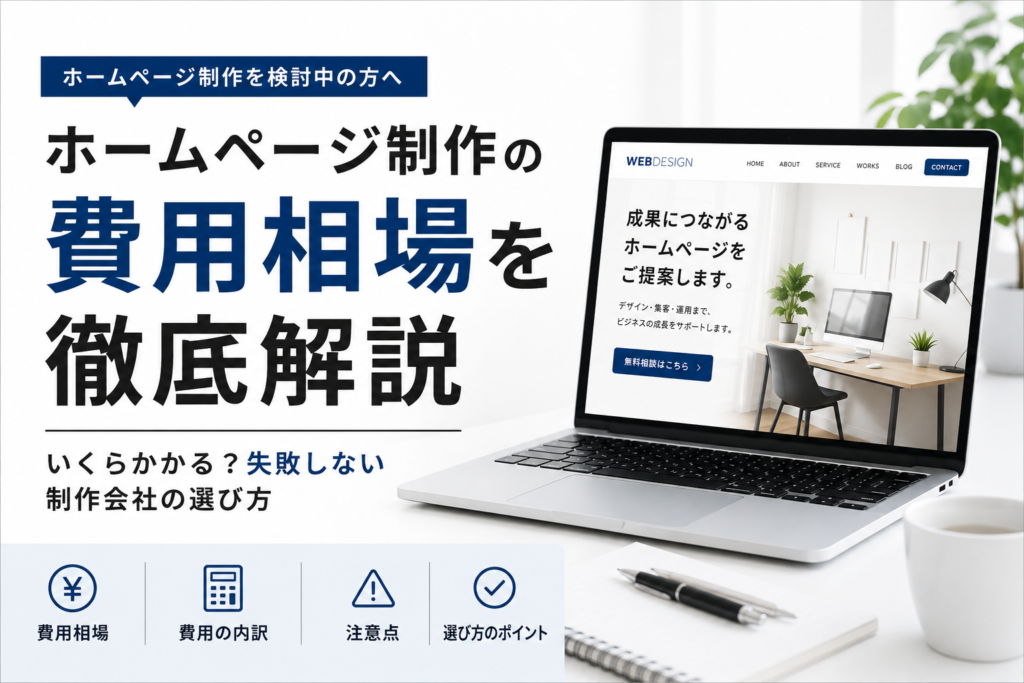ホームページ制作の費用相場を徹底解説