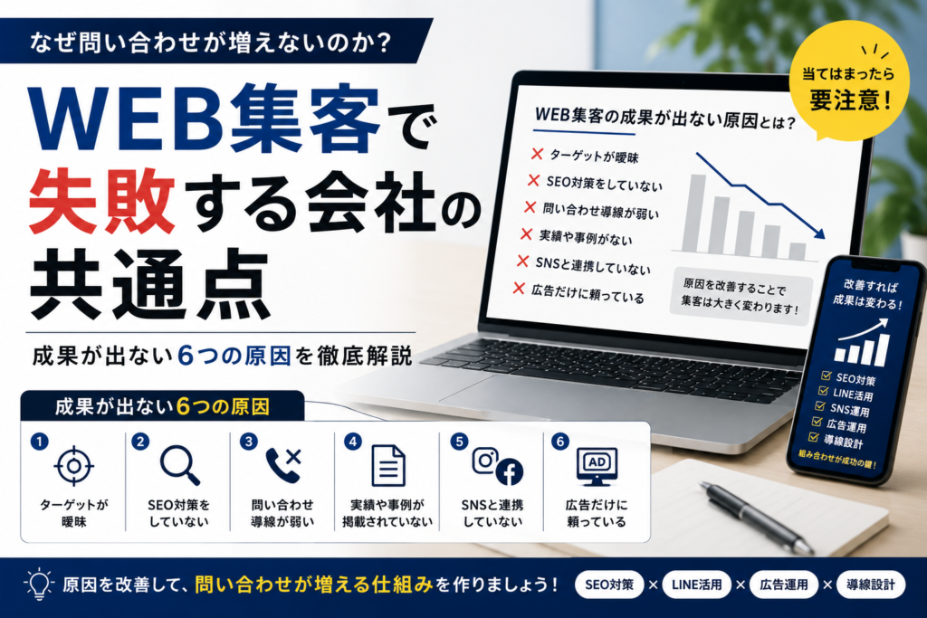 WEB集客で失敗する会社の共通点